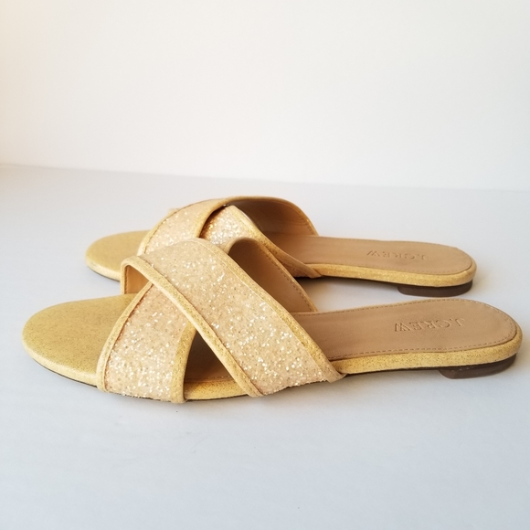 J.Crew | Cora Glitter Crisscross Slip-on Sandal - Picture 4 of 6